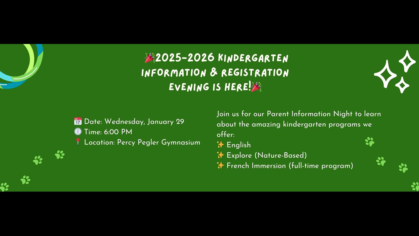 Kindergarten Registration Evening