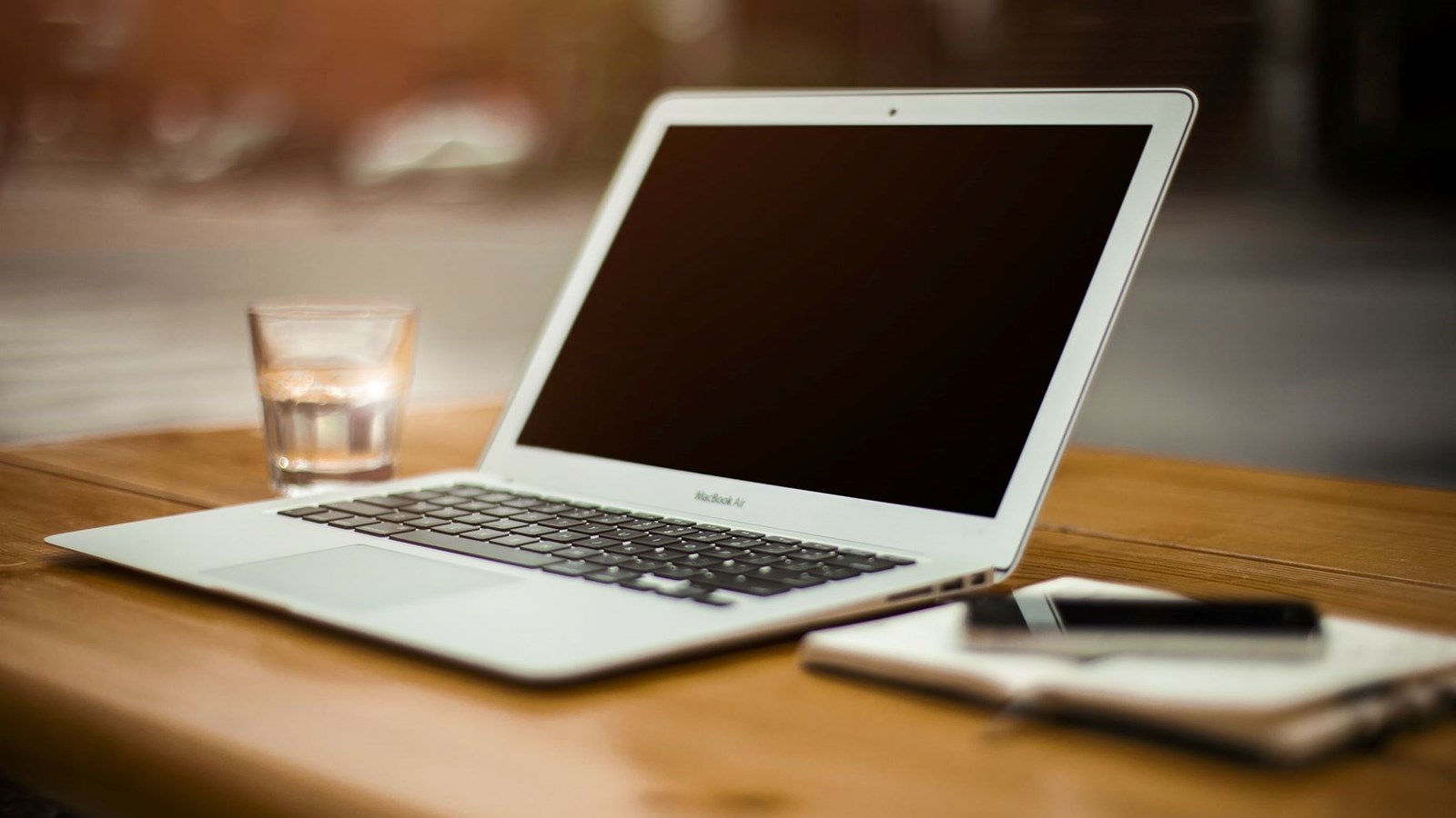 Laptop on a desk