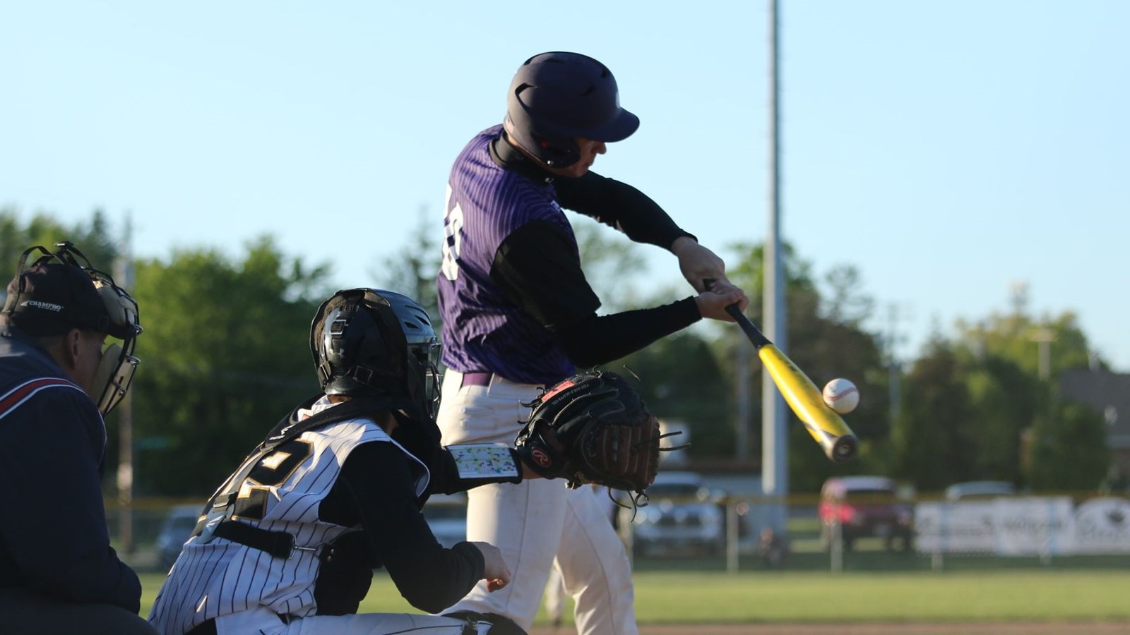Baseball player hitting a home run