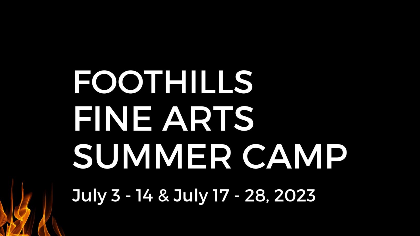 Foothills Fine Arts Summer Camp